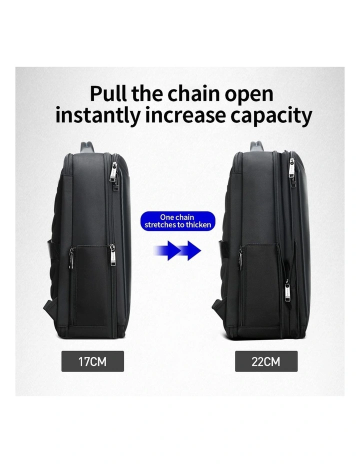 Bopai Anti-Theft Waterproof Laptop Backpack Travel Business Work Bag Black image 4