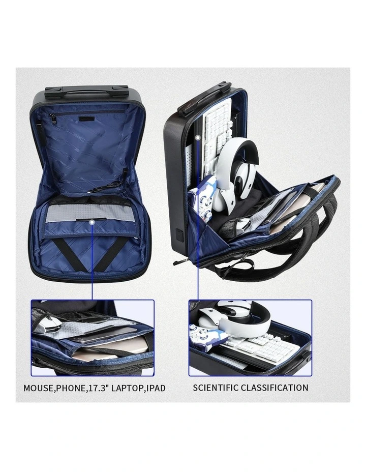 Bopai Anti-Theft Waterproof 17 Laptop Backpack Travel Business Work Bag Black image 5
