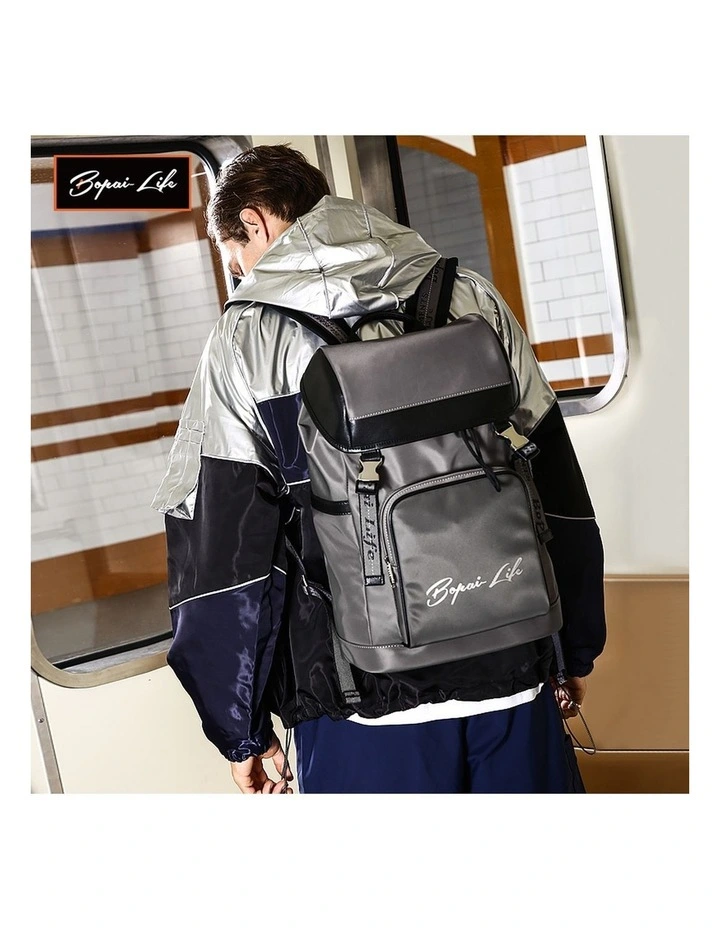 Bopai Waterproof 15.6 Laptop Backpack Travel Business Work Bag Grey image 2