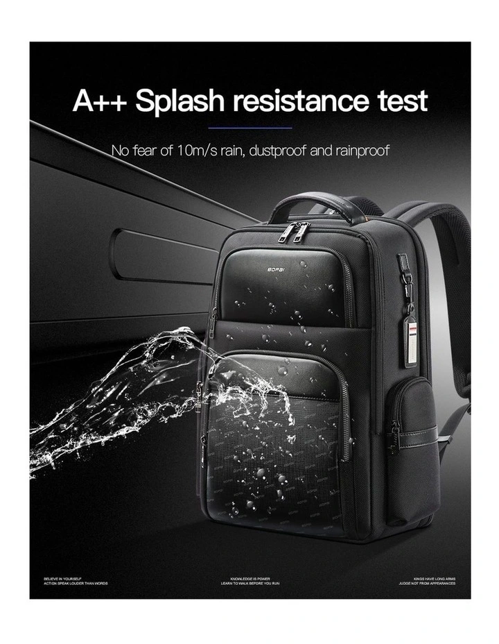 Bopai Anti-Theft Waterproof Laptop Backpack Travel Business Work Bag Black image 2