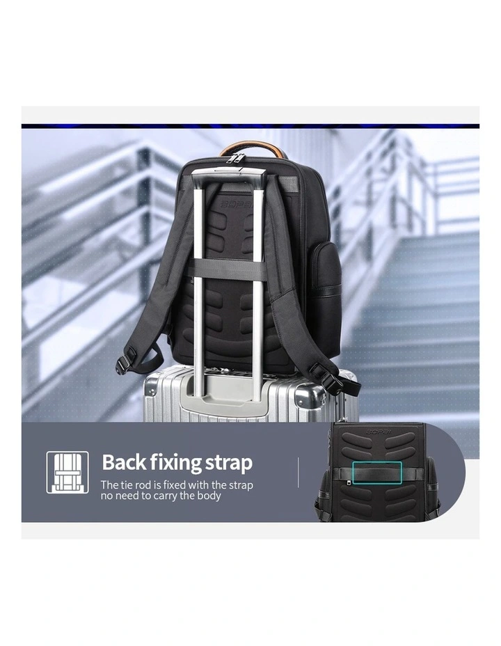Bopai Anti-Theft Waterproof Laptop Backpack Travel Business Work Bag Black image 3