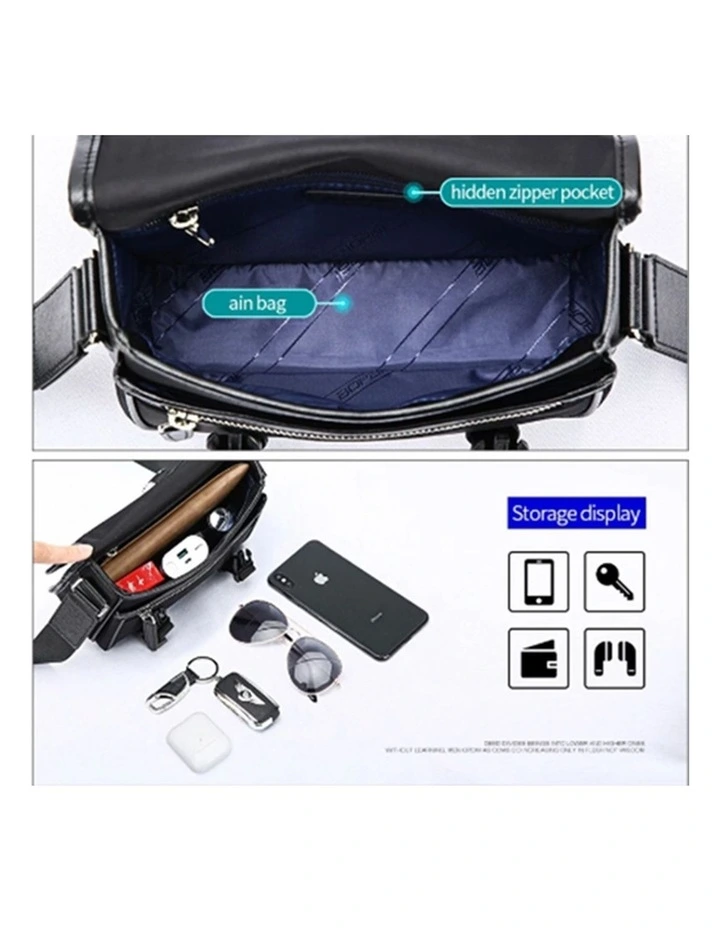 Bopai Waterproof Messenger Travel Work Bag Black image 3