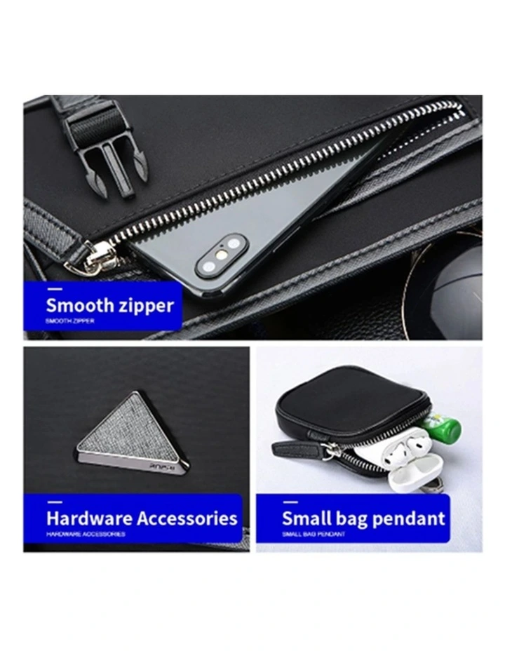 Bopai Waterproof Messenger Travel Work Bag Black image 4