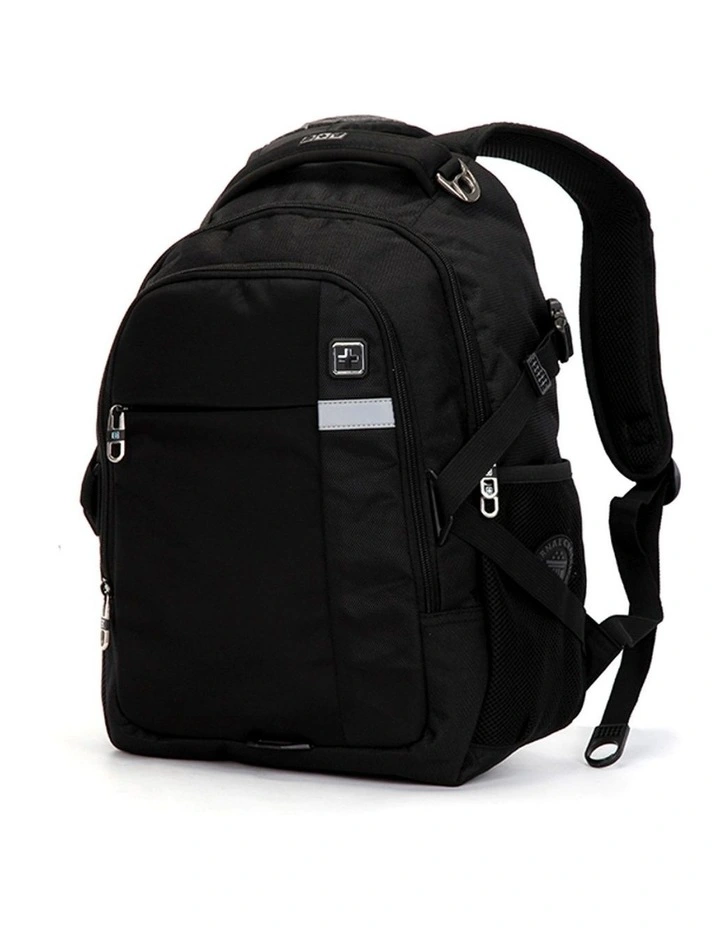 Swiss Waterproof Laptop Backpack Travel Business Work Bag Black image 1