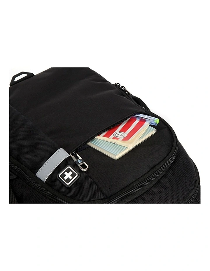 Swiss Waterproof Laptop Backpack Travel Business Work Bag Black image 4