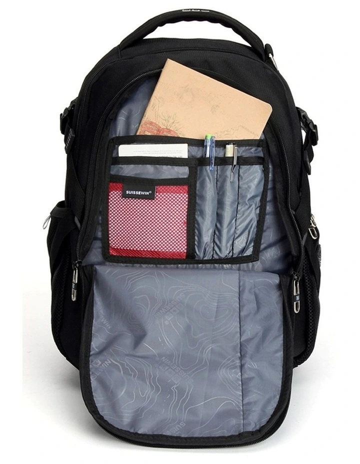 Swiss Waterproof Laptop Backpack Travel Business Work Bag Black image 5