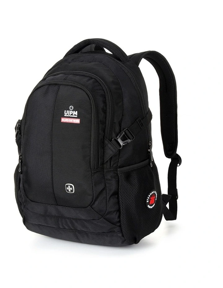 Swiss Laptop Backpack Travel Business Work Bag Black image 2