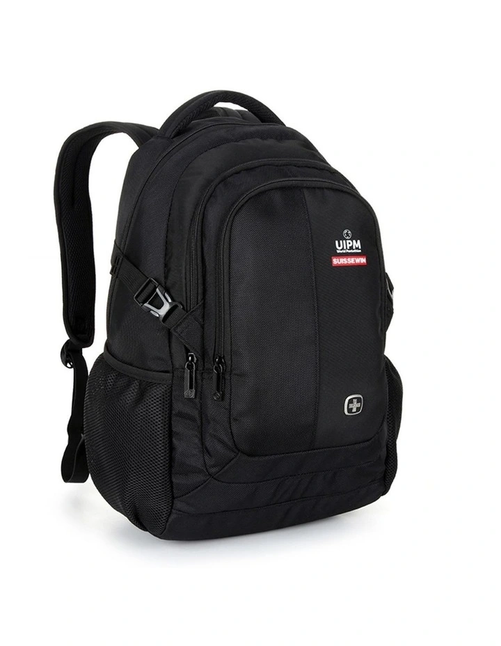 Swiss Laptop Backpack Travel Business Work Bag Black image 3