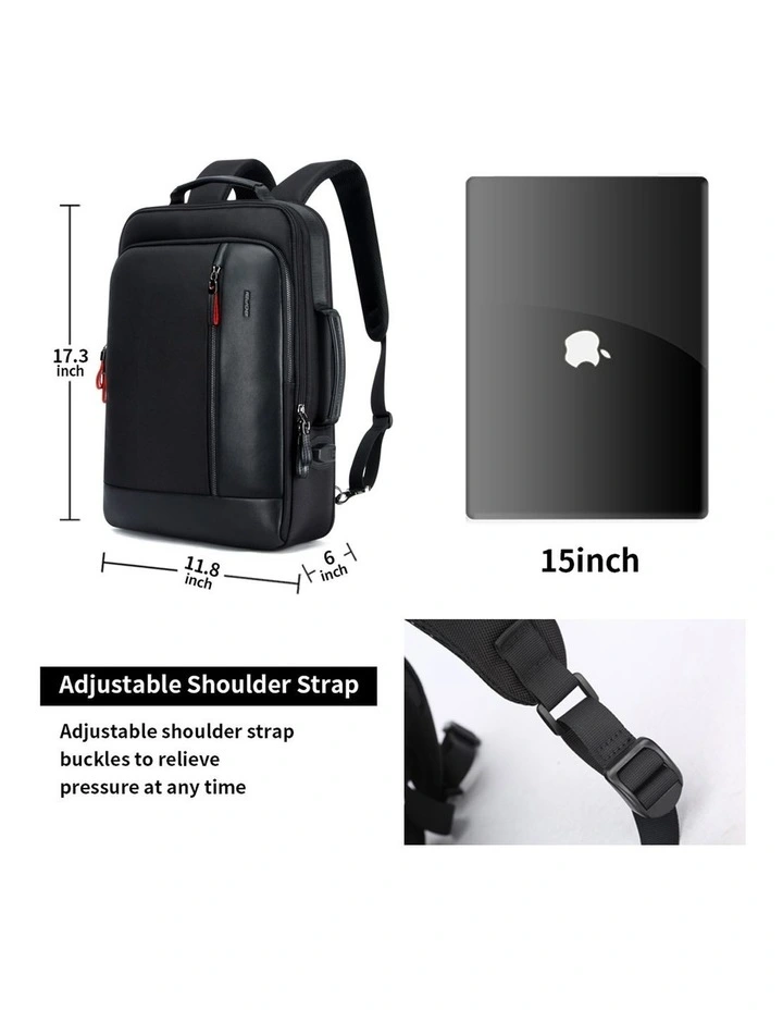 Bopai Anti-Theft Waterproof Laptop Backpack Travel Business Work Bag Black image 6