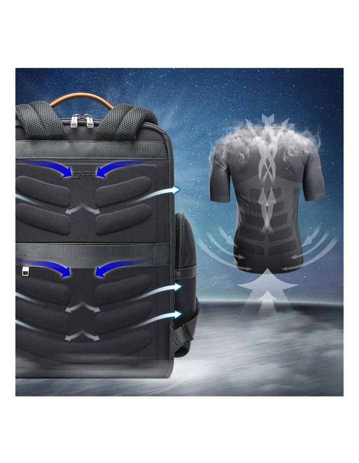 Bopai Anti-Theft Waterproof 15.6 Laptop Backpack Travel Business Work Bag Black image 5