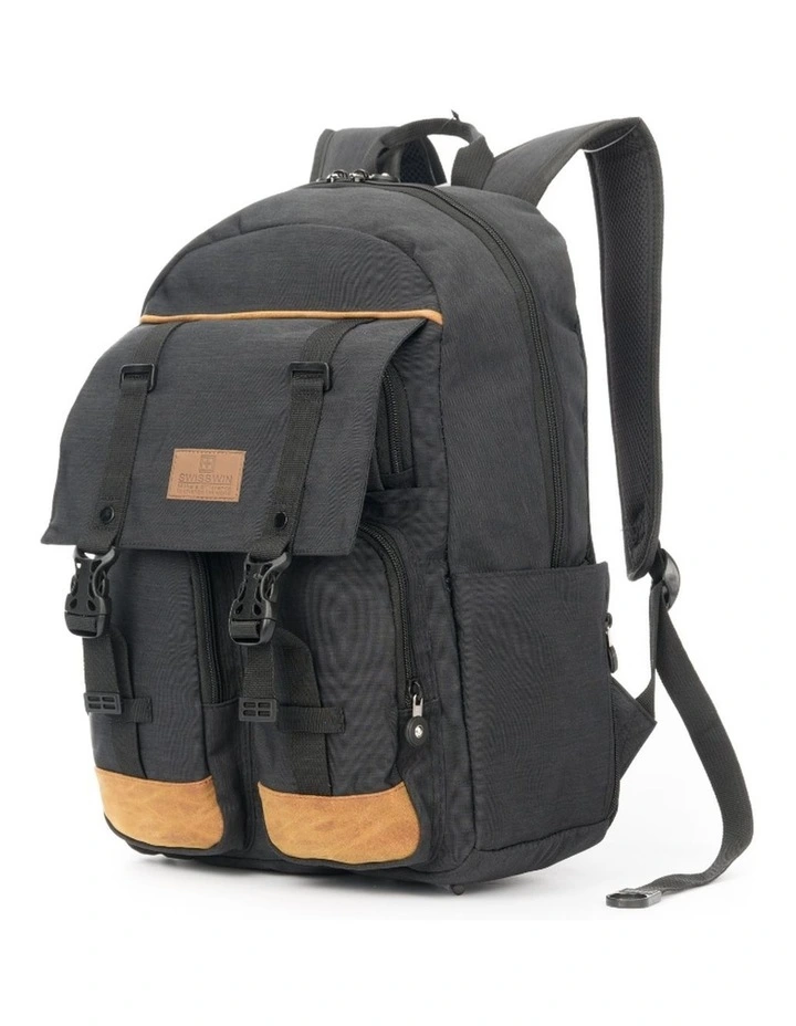Swisswin Shoulder Crossbody Travel Daily Bag Black image 2