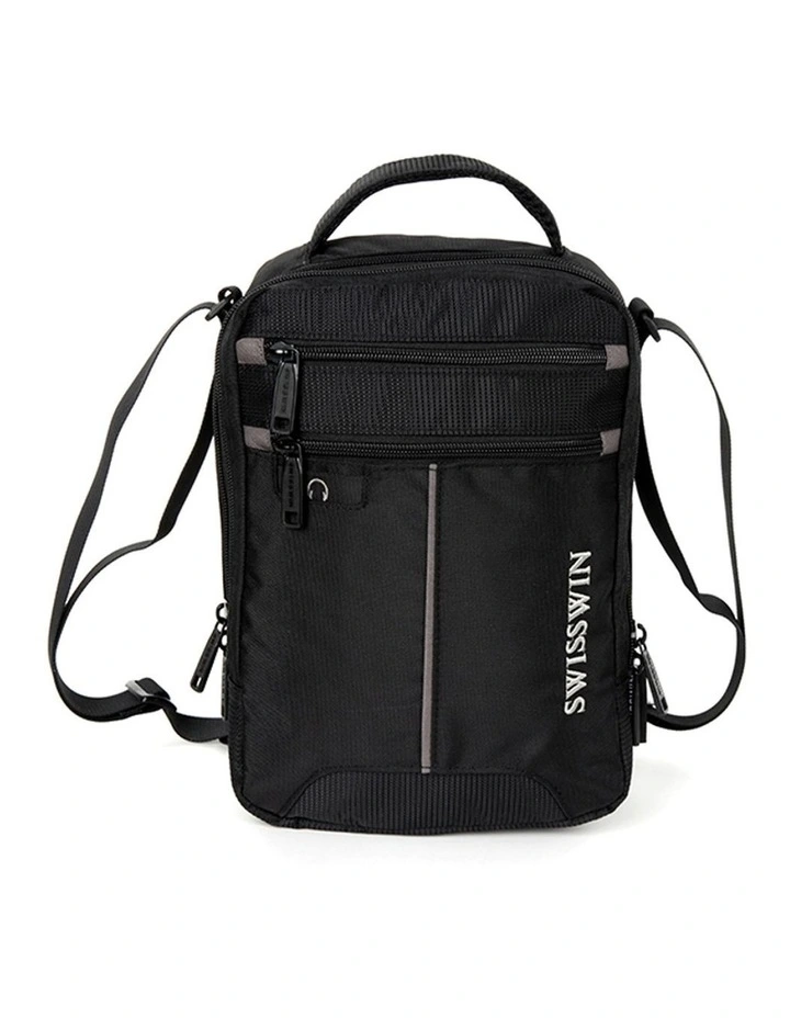 Swisswin Waterproof Messenger Travel Work Bag Black image 1