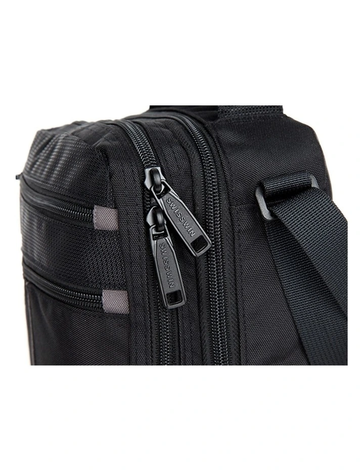 Swisswin Waterproof Messenger Travel Work Bag Black image 3