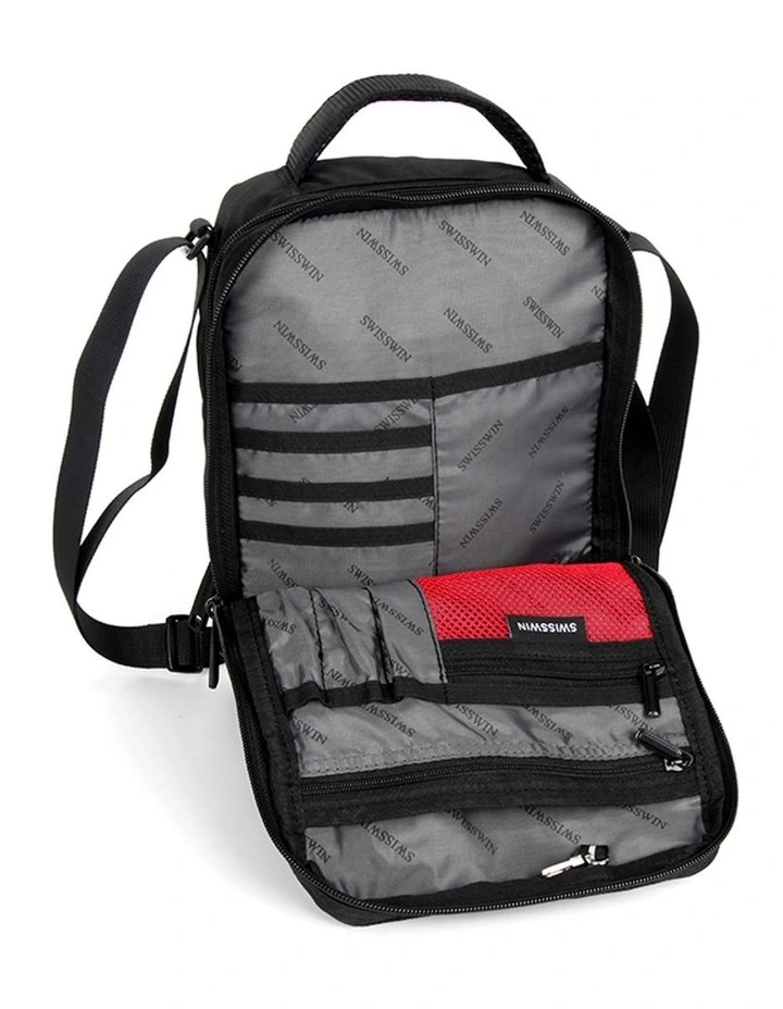 Swisswin Waterproof Messenger Travel Work Bag Black image 5