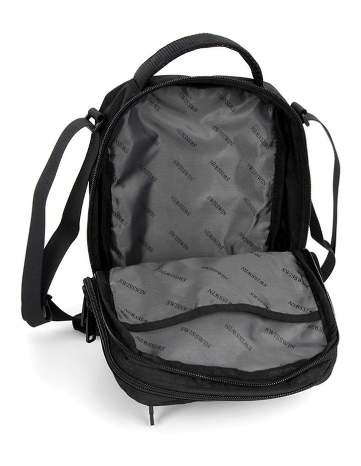 Swisswin Waterproof Messenger Travel Work Bag Black image 6
