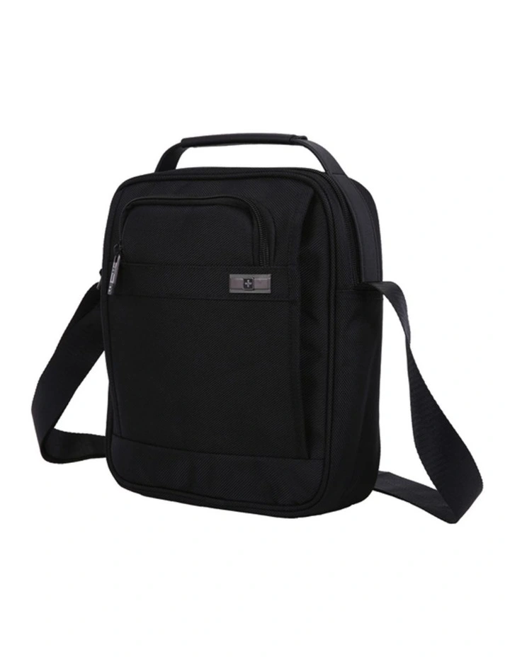 Swiss Waterproof Messenger Travel Work Bag Black image 1