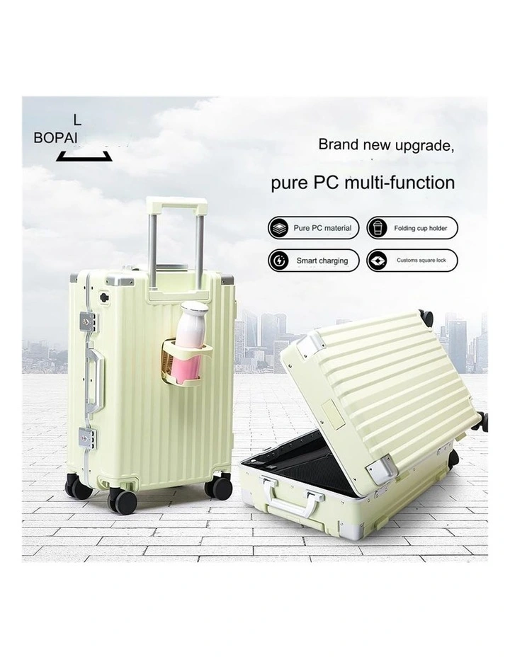 Bopai Aluminium Suitcase TSA Lock 8-Wheel Travel Luggage Green image 7