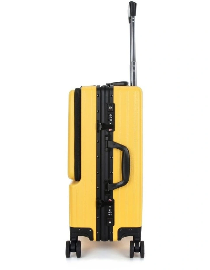 Swiss Aluminium Suitcase TSA Lock 8-Wheel Travel Luggage Yellow image 5
