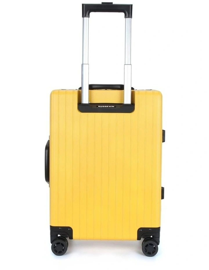 Swiss Aluminium Suitcase TSA Lock 8-Wheel Travel Luggage Yellow image 6