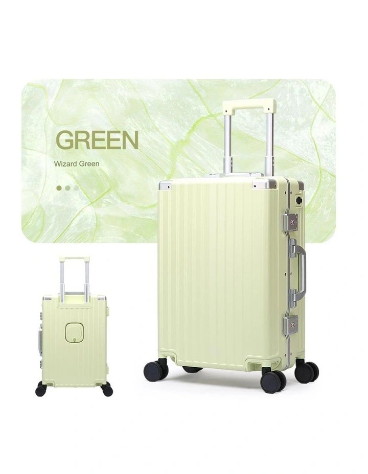 Bopai Aluminium Suitcase TSA Lock 8-Wheel Travel Luggage Green image 1