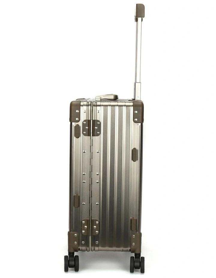 Swiss Aluminium Suitcase TSA Lock 8-Wheel Travel Luggage Goldren image 5