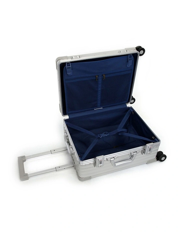 Swiss Aluminium Suitcase TSA Lock 8-Wheel Travel Luggage Goldren image 7