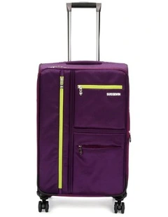 Swiss Suitcase TSA Lock 8-Wheel Travel Luggage Purple