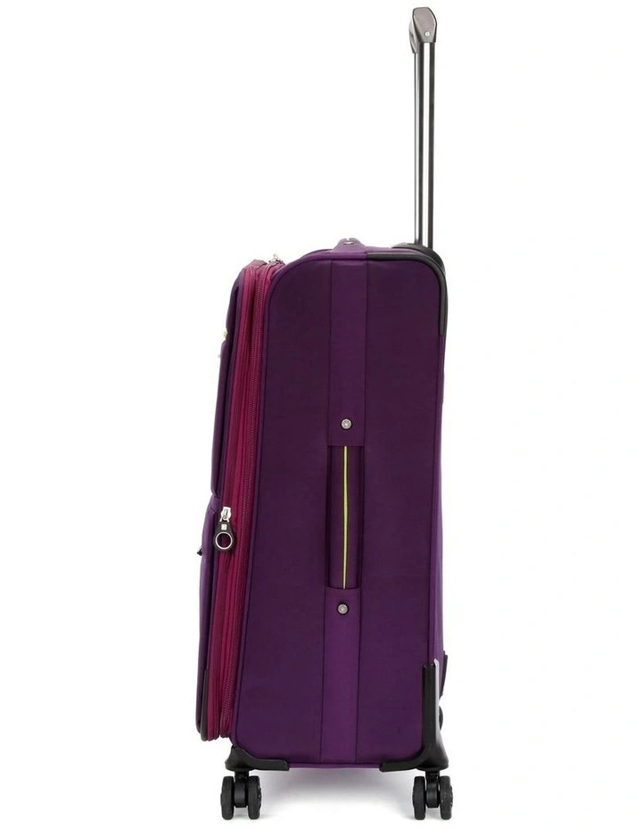 Swiss Suitcase TSA Lock 8-Wheel Travel Luggage Purple image 3