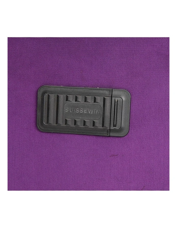 Swiss Suitcase TSA Lock 8-Wheel Travel Luggage Purple image 4