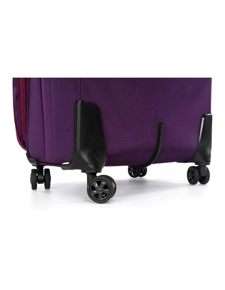 Swiss Suitcase TSA Lock 8-Wheel Travel Luggage Purple image 5