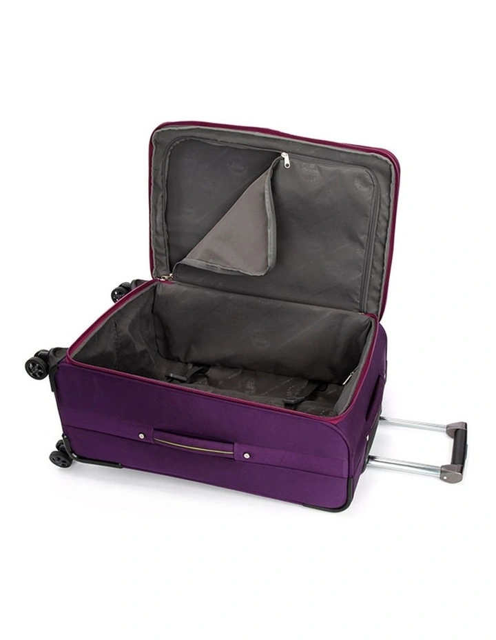 Swiss Suitcase TSA Lock 8-Wheel Travel Luggage Purple image 6