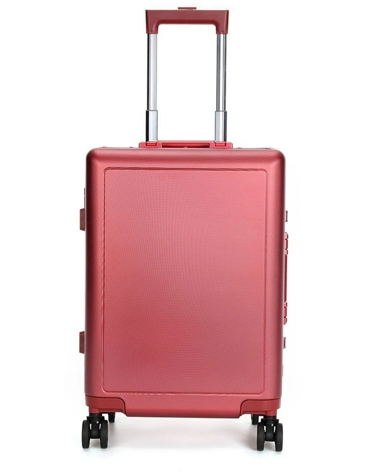 Swiss Aluminium Suitcase TSA Lock 8-Wheel Travel Luggage Red image 2