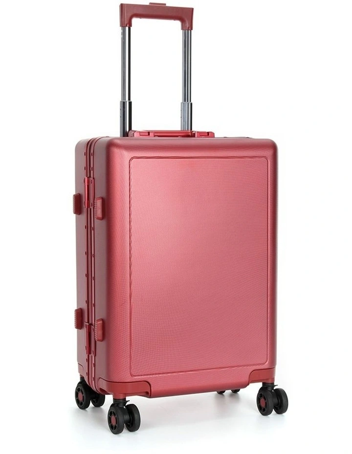 Swiss Aluminium Suitcase TSA Lock 8-Wheel Travel Luggage Red image 4