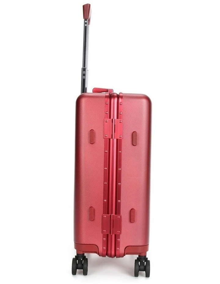 Swiss Aluminium Suitcase TSA Lock 8-Wheel Travel Luggage Red image 5