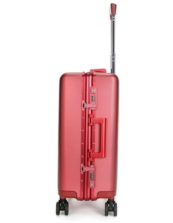 Swiss Aluminium Suitcase TSA Lock 8-Wheel Travel Luggage Red image 6