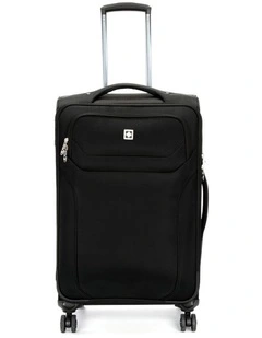 Swiss Suitcase TSA Lock 8-Wheel Travel Luggage Black