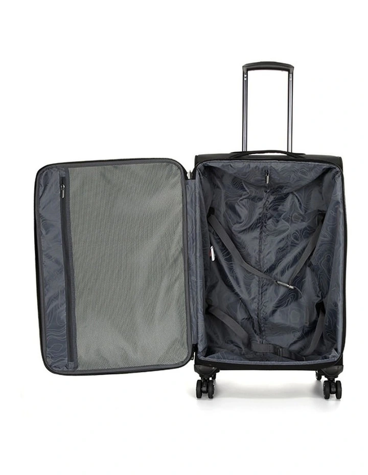 Swiss Suitcase TSA Lock 8-Wheel Travel Luggage Black image 5
