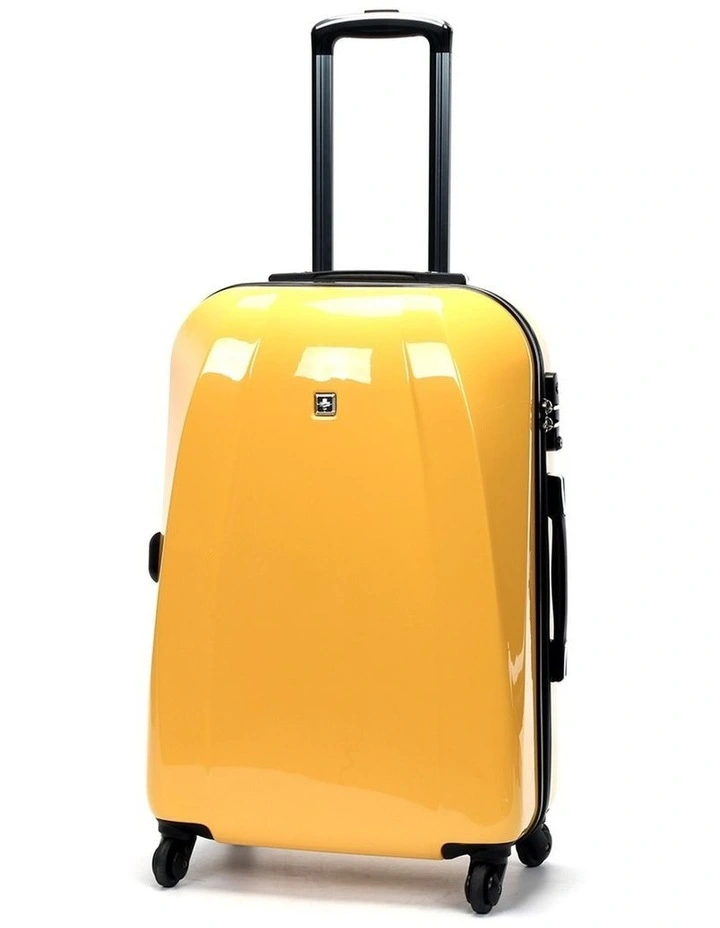 Swiss Suitcase TSA Lock 8-Wheel Travel Luggage Yellow image 1