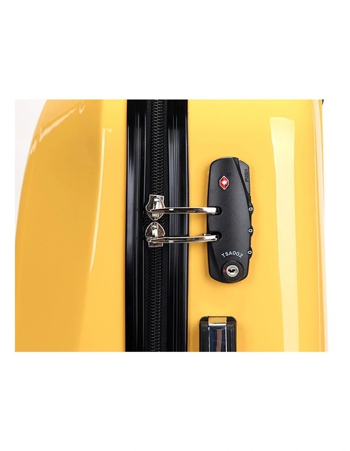 Swiss Suitcase TSA Lock 8-Wheel Travel Luggage Yellow image 5