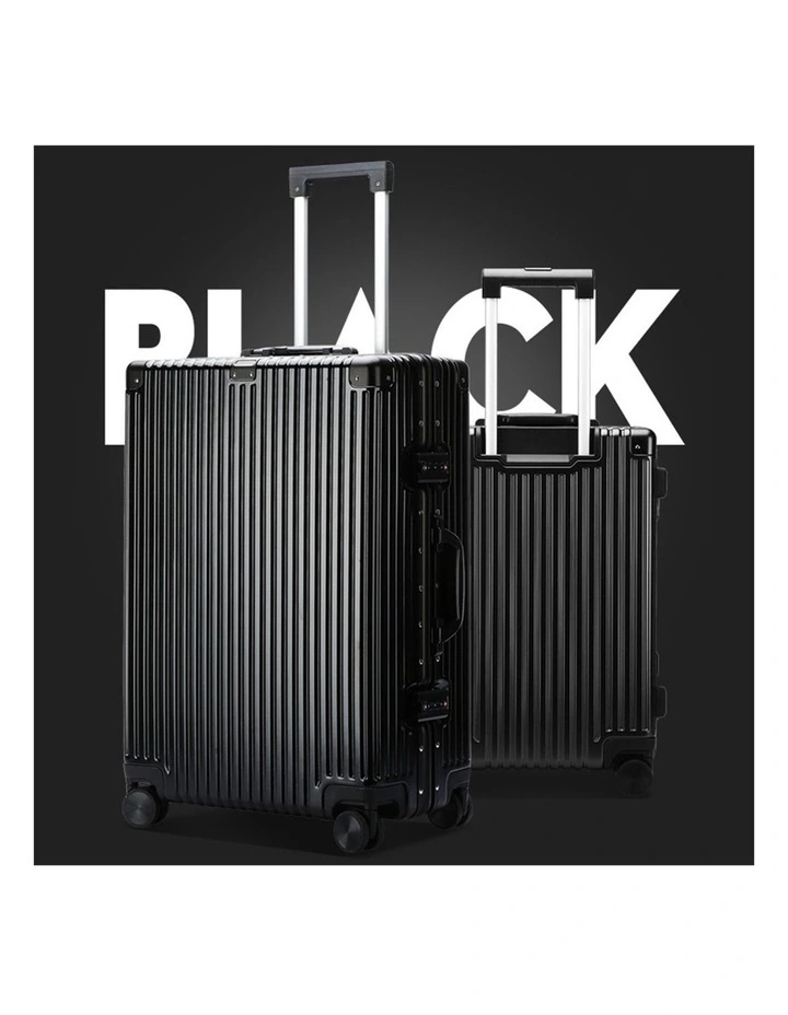 Bopai Aluminium Suitcase Travel Luggage Black image 3