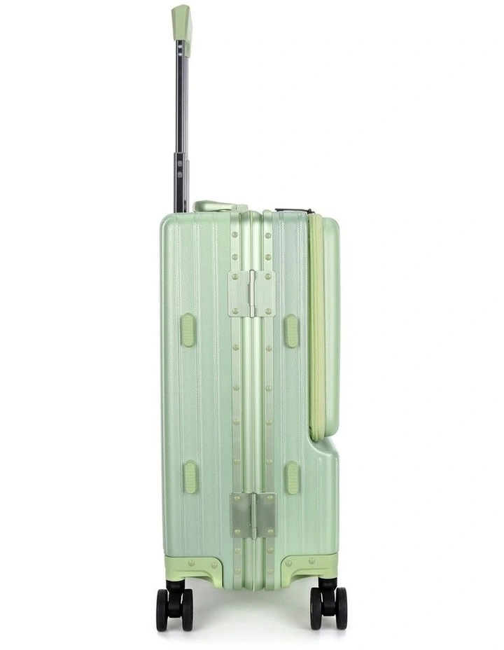 Swiss Aluminium Suitcase TSA Lock 8-Wheel Travel Luggage in Green image 4