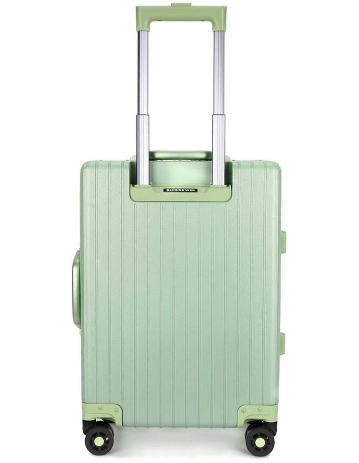 Swiss Aluminium Suitcase TSA Lock 8-Wheel Travel Luggage in Green image 6