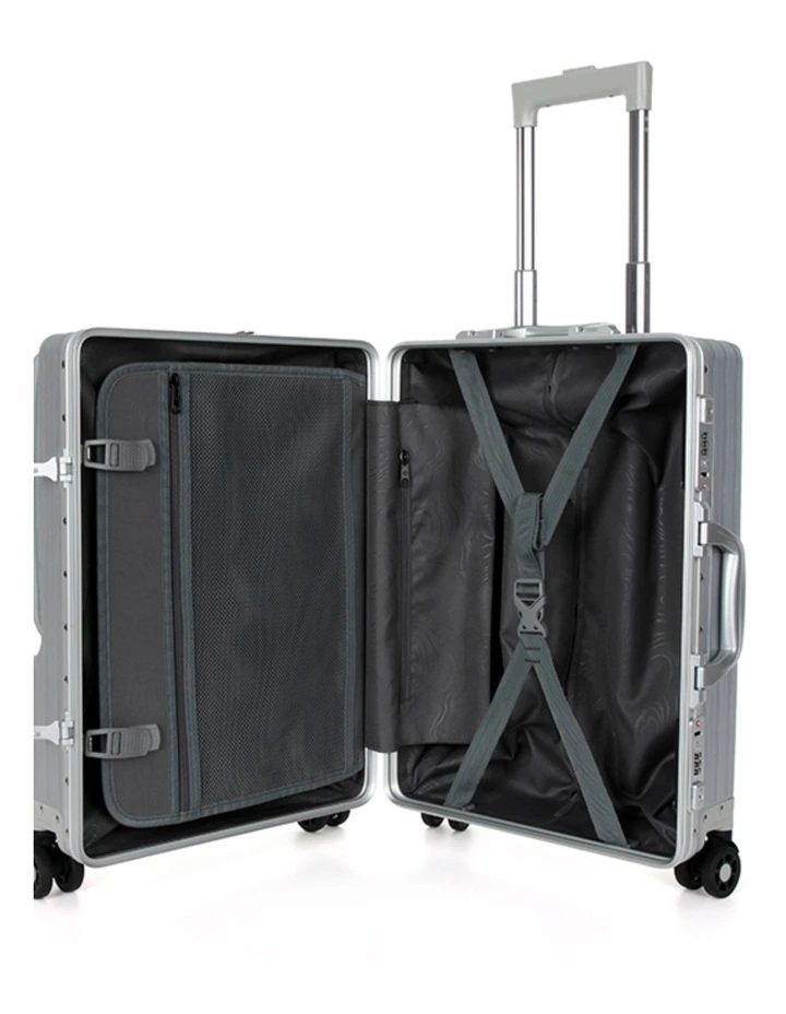 Swiss Aluminium Suitcase Travel Luggage Silver image 7
