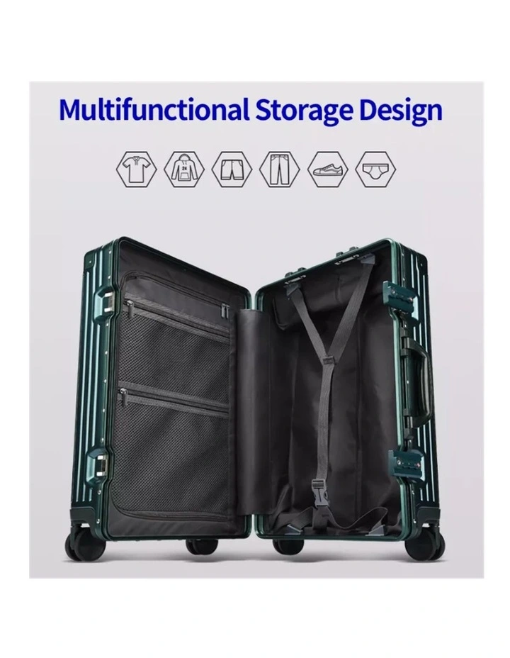 Bopai Aluminium Suitcase Travel Luggage Silver image 6