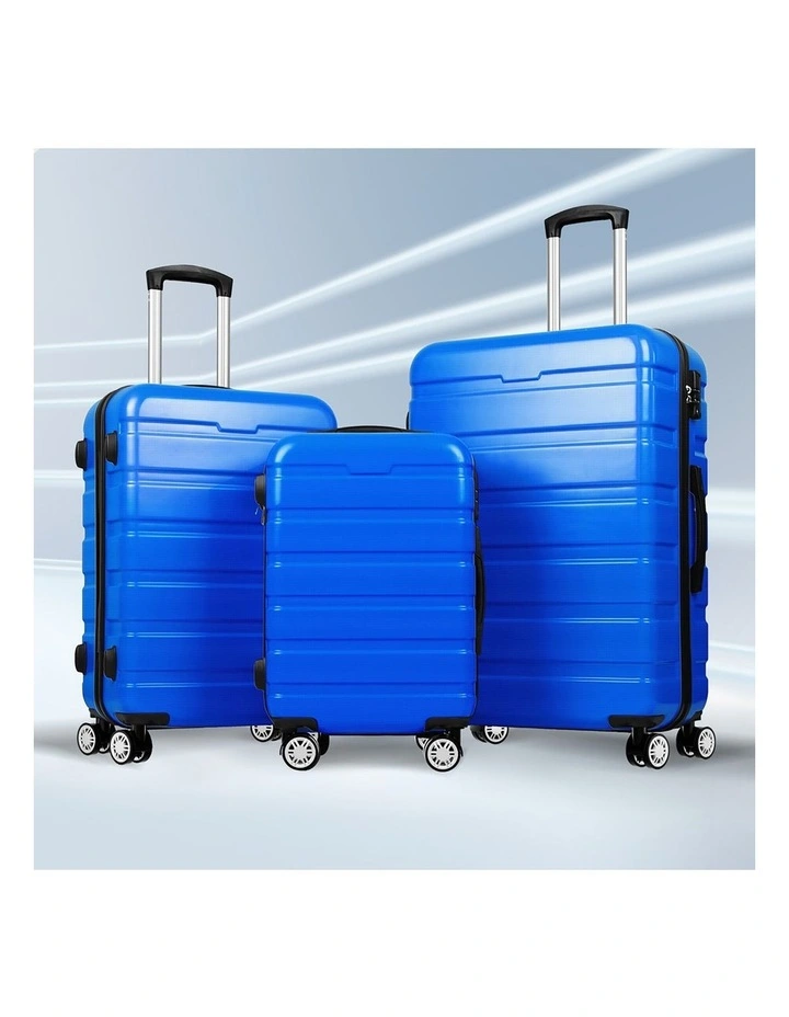 3PCS Luggage Suitcase Trolley Set Hard Case Travel Storage TSA Lock Sparco Elite Blue image 7