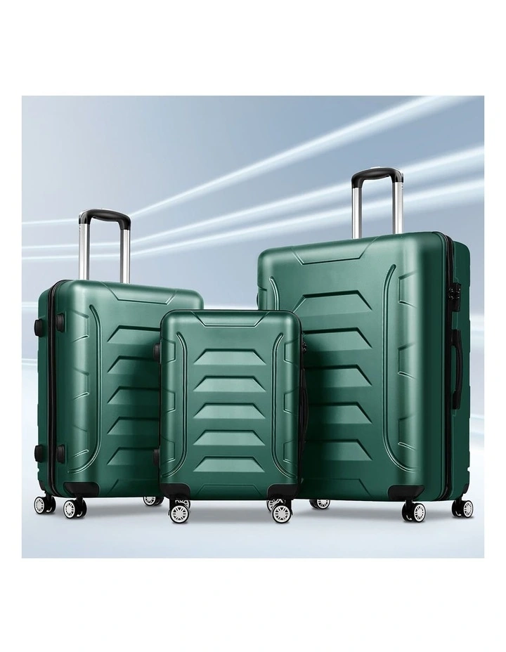 3PCS Luggage Suitcase Trolley Set Hard Case Travel Storage TSA Lock Dina Green image 3
