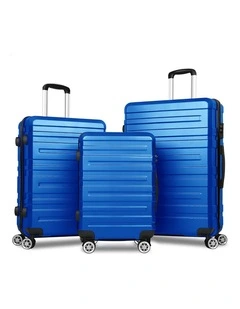 3PCS Luggage Suitcase Trolley Set Hard Case Travel Storage TSA Lock Hero Blue