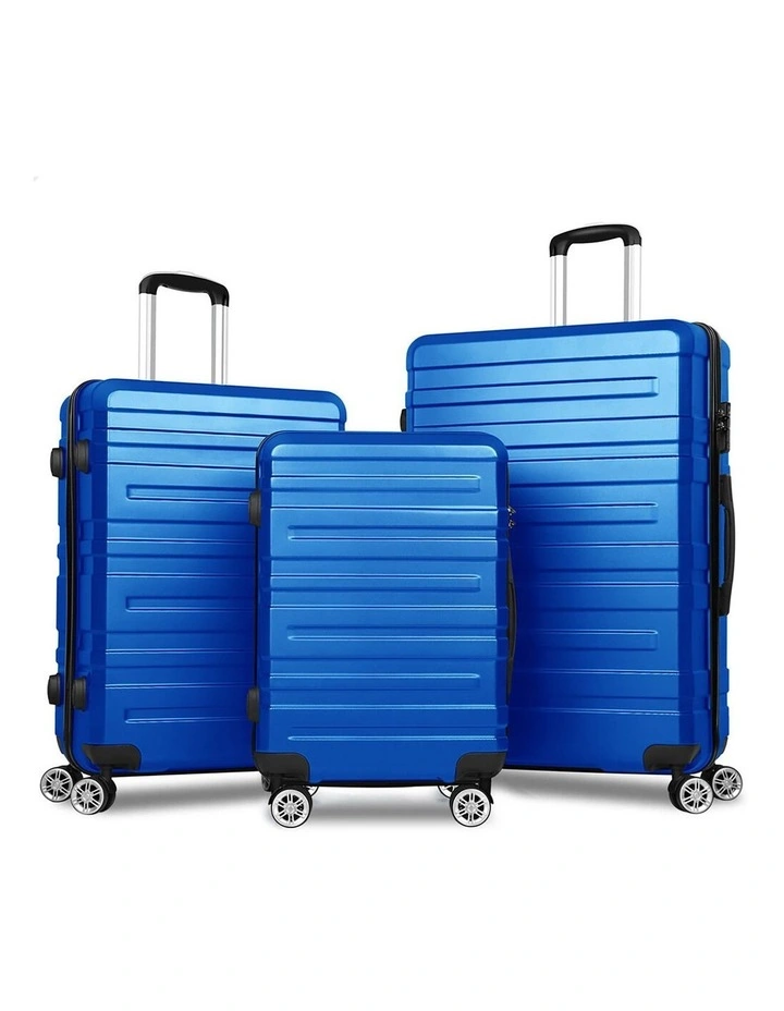 3PCS Luggage Suitcase Trolley Set Hard Case Travel Storage TSA Lock Hero Blue image 1
