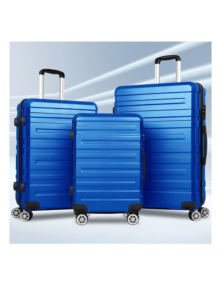3PCS Luggage Suitcase Trolley Set Hard Case Travel Storage TSA Lock Hero Blue image 7