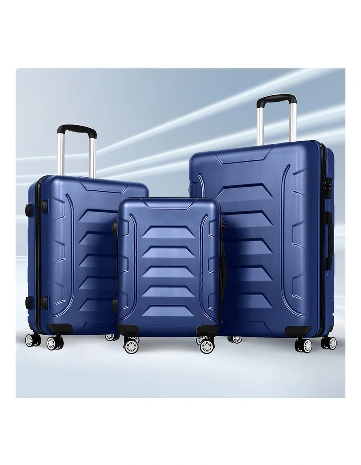 3PCS Luggage Suitcase Trolley Set Hard Case Travel Storage TSA Lock Dina Navy image 5